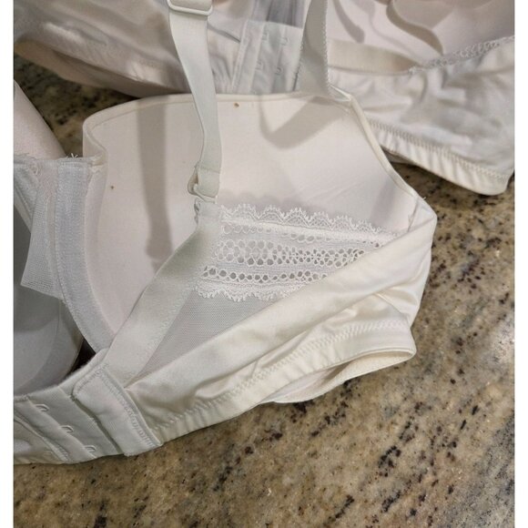 Lot of 2 New! Auden "The Daydream" Gesso White Underwire Bra. Size: 36DDD - Picture 7 of 11